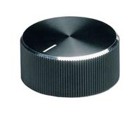 a1418260 OKW 18.6mm Black Potentiometer Knob for 6mm Shaft Round Shaft, A1418260
