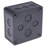 62215 WISKA Combi Series Black Polypropylene Junction Box, IP66, IP67, 140 x 140 x 82mm