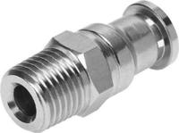 crqs-38-12 Festo Straight Threaded Adaptor, R 3/8 Male to Push In 12 mm, Threaded-to-Tube Connection Style, 162867
