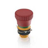 1302439010300 RAFI RAFIX 22 QR Series Latching Emergency Stop Push Button, PCB, 22.3mm Cutout, IP65