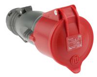 0-529-84 Legrand IP44 Red 3P + N + E Industrial Power Socket, Rated At 32A, 400 V