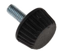 830-4145 RS PRO Black Knurled Clamping Knob, M4, Threaded Hole