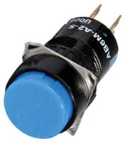 ab6m-m1p-s Idec Push Button Switch, Momentary, Panel Mount, 16.2mm Cutout, SPDT, 250V ac/dc, IP65