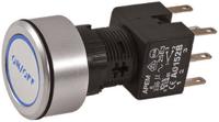 a1pca1x236j403 APEM Illuminated Push Button Switch, Latching, Panel Mount, 16mm Cutout, DPDT, Blue LED, 250V ac, IP65