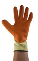sho310y Showa Yellow Polyester Cotton Fibre Work Gloves, Size 10, Latex Coating