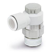 as2201fg-01-08sa SMC AS2 Series Threaded Pneumatic Silencer & Exhaust Restrictor Function Fitting, G 1/8 Inlet Port, 8mm Tube Inlet