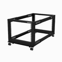 4postrack8u StarTech.com Black 8U Steel Server Rack , with 4-Post Frame