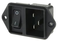 ec110001001 Schurter C20 Panel Mount IEC Connector Male, 16/20A, 250 V