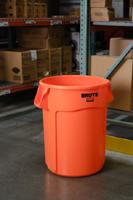 2119308 Rubbermaid Commercial Products Brute Vented 32gal Orange Polypropylene Waste Bin
