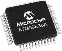 atm90e36a-au-y ATM90E36A-AU-Y,Analogue Front End IC, 7-Channel 16 bit SPI, 48-Pin TQFP