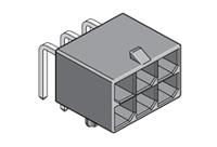 76825-0002 Molex Mega-Fit Series Right Angle Through Hole PCB Header, 2 Contact(s), 5.7 mm Pitch, 2 Row, Shrouded