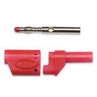 bu-3110410-2 Mueller Electric Red Male Banana Plug, 4 mm Connector, Solder Termination, 20A