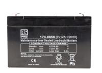 174-8856 RS PRO 6V T1 Sealed Lead Acid Battery, 12Ah