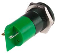 898-7716 RS PRO Green Panel Mount Indicator, 24V ac/dc, 22mm Mounting Hole Size, Faston, Solder Lug Termination, IP67