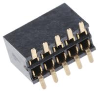 m50-3100545 HARWIN Straight Surface Mount PCB Socket, 10-Contact, 2-Row, 1.27mm Pitch, Solder Termination