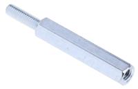 806-6629 RS PRO Standoff, M3 x M3 Thread, 25mm Body, Steel, Male/Female, 10mm Stud