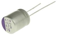 16sepc470m Panasonic 470μF Through Hole Polymer Capacitor, 16V dc