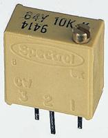 m64y204kb40 Vishay 64Y Series 19 (Electrical), 22 (Mechanical)-Turn Through Hole Trimmer Resistor with Pin Terminations, 200kΩ
