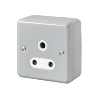 k843alm MK Electric Metalclad Plus 1 Gang Electrical Socket, 15A