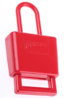 non-conductive-lockout-hasps Brady Red 1-Lock Plastic Lockout Hasp, 9mm Shackle