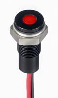 171-3829 RS PRO Red Panel Mount Indicator, 21.6 → 26.4V dc, 6mm Mounting Hole Size, Lead Wires Termination, IP67