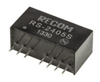 rs-2405s Recom RS DC-DC Converter, 5V dc/ 400mA Output, 18 → 36 V dc Input, 2W, Through Hole, +85°C Max Temp -40°C Min