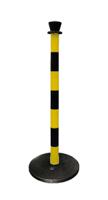 204-1763 RS PRO Black & Yellow ABS Barrier Post