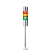 lr6-302pjbu-ryg Patlite LR6 Series Coloured Buzzer Signal Tower, 3 Lights, 24 V dc, Pole Mount