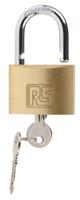 781-6007 RS PRO Key Brass Padlock, 7mm Shackle, 50mm Body
