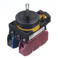 cw1s-21e11 Idec Spring Return Selector Switch - (SPDT) 22mm Cutout Diameter 2 Positions