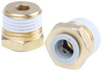 kq2h10-04as SMC KQ2 Series Straight Threaded Adaptor, R 1/2 Male to Push In 10 mm, Threaded-to-Tube Connection Style