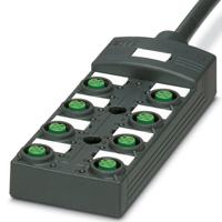 1452725 Phoenix Contact SACB Series Sensor Box, M12, 5m cable, 5 way, 8 port