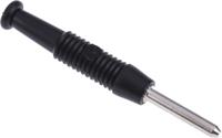 973509100 Hirschmann Test & Measurement Black Male Banana Plug, 2mm Connector, Solder Termination, 6A, 60V dc, Nickel Plating