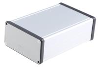 1455n1601 Hammond 1455 Series Silver Anodised Aluminium Enclosure, IP54, Silver Anodized Lid, 160 x 103 x 53mm