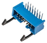 2-1761607-5 TE Connectivity AMP-LATCH Series Right Angle Through Hole PCB Header, 14 Contact(s), 2.54 mm Pitch, 2 Row, Shrouded