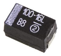 593d107x9016e2te3 Vishay 100μF MnO2 Tantalum Capacitor 16V dc, 593D Series