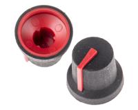 777-7340 RS PRO 16.8mm Black Potentiometer Knob for 6mm Shaft Splined