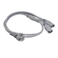 558-955 RS PRO Right Angle IEC C13 Socket to Right Angle CEE 7/7 Plug Power Cord, 1m