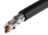 45104-bk005 Alpha Wire Xtra-Guard 4 Performance Cable Control Cable, 4 Cores, 0.35 mm² 22 AWG, Screened, 30 m, Black Thermoplastic