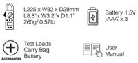 296-524 RS PRO Clamp Meters, 1000A dc, Max Current 1000A ac CAT II 1000V With UKAS Calibration