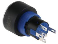 175-8234 RS PRO Illuminated Push Button Switch, Panel Mount, 22.2mm Cutout, SPDT, Blue LED, 250V ac, IP65