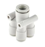 kq2ud06-08a SMC KQ2 Series Double Y Tube-to-Tube Adaptor Push In 8 mm, Push In 6 mm to Push In 6 mm, Tube-to-Tube Connection Style