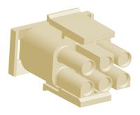 1-1644055-2 TE Connectivity, Universal MATE-N-LOK Male Connector Housing, 6.35mm Pitch, 6 Way, 2 Row