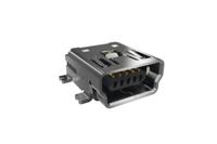 10033526-n3212lf Amphenol Communications Solutions Right Angle, SMT, Socket- 5 Port Type B 2.0 USB Connector