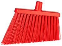29145 Vikan Broom, Red With Polyester, Polypropylene, Stainless Steel Bristles for Food Industry, Wet Floors