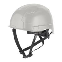 4932478141 Milwaukee BOLT200 White Hard Hat with Chin Strap, AdjustableVentilated