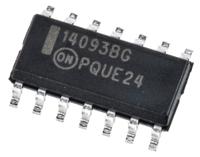 mc14093bdg onsemi MC14093BDG, Quad 2-Input NAND Schmitt Trigger Logic Gate, 14-Pin SOIC