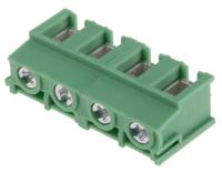1988121 Phoenix Contact PT 2.5/ 4-7.5-H Series PCB Terminal Block, 4-Contact, 7.5mm Pitch, Through Hole Mount, Screw Termination