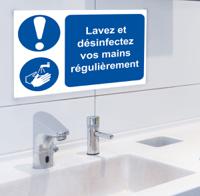 201-3310 RS PRO PVC Mandatory Hygiene Sign With French Text, 300 x 200mm