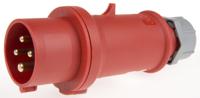 952 MENNEKES, StarTOP IP44 Red Cable Mount 4P Industrial Power Plug, Rated At 16A, 400 V